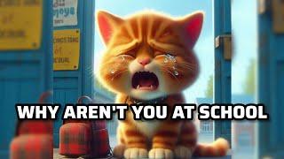 WHY AREN'T YOU AT SCHOOL Full song - cat version #ditchingschool