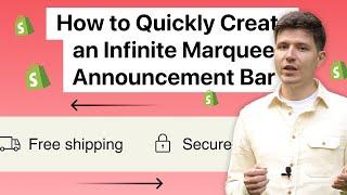 How to Add Shopify Marquee Announcement Bar to Shopify store | Quick and Easy Tutorial 2023