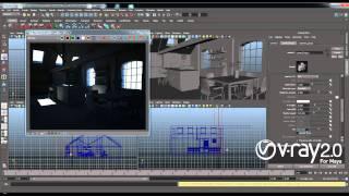 V-Ray 2.0 for Maya - Daylight set up in an interior scene