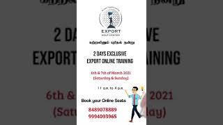 2 Days Online Live Export Training (Topic: All about Exports) | Export Help Center