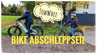 Fahrrad abschleppen mit  dem TowWhee Bungee Seil