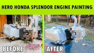 Splendor Engine Repainting The Right Way | Hindi