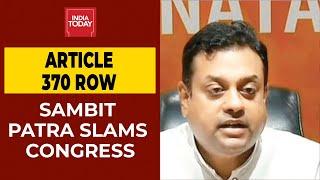 BJP Spokesperson Sambit Patra Slams Congress Over Kashmir's Article 370 & Gupkar Alliance