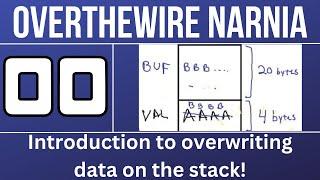 OverTheWire: Narnia Level 0 Walkthrough - overwriting data on the stack!