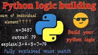 sum of individual element in python| Python logic building| coaingx