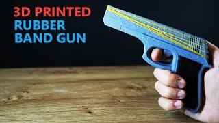 3D Printed  Rubber Band Gun - 3D Printing Timelapse