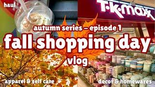 FALL SHOPPING VLOG ️ tkmaxx, target, muji, daiso, fall decor plans, huge haul, homewares, apparel