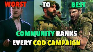 The Community Ranks EVERY Call of Duty CAMPAIGN From WORST to BEST