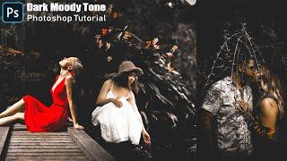 Black Moody Tone Preset - Best Photoshop Tutorial |  Dark Tone Color Grading