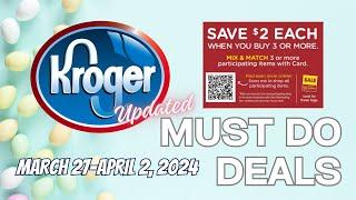 *Overage Deals!* Kroger Updated MUST DO Deals for 3/27-4/2 | RUN! Freebies & Overage Deals