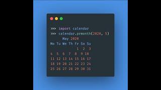 Calendar module in Python | Print calendar in Python