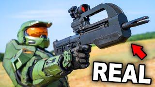 Master Chief Shoots A REAL Halo BATTLE RIFLE