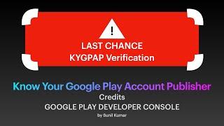 Verify your Identity Google Play Console