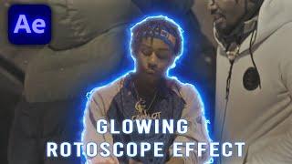How To Create a GLOWING ROTOSCOPE effect | After Effects