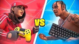 50 MANETTES VS 50 CLAVIER SOURIS avec WAZZ sur FORTNITE ! ️