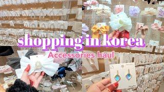 Shopping in korea  vlog, accessories haul  Earrings, cute hairclips, scrunchies & beads necklace