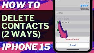 How to Delete Contacts on iPhone 15 (2 Ways)