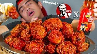 MADNESS !! OPEN FAST WITH 15 KENTUCKY FRIED CHICKEN MIXED WITH 2 BOTTLES SAMYANG NUCLEAR SAUCE !!