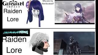 Raiden vs Raiden lore meme