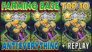 TOP10 TH14 FARM BASE ANTI LOOT + REPLAY || TH14 NEW BASE AFTER UPDATE || TH14 FARM BASE + LINK