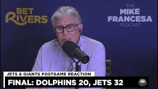 Rodgers' Swan Song? Jets Down Dolphins 32-20 - Francesa Post-Game Reaction