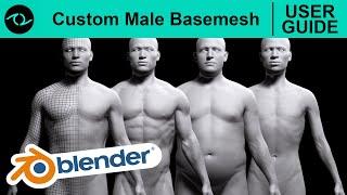 Male Custom Basemesh Lowpoly For Blender | User Guide