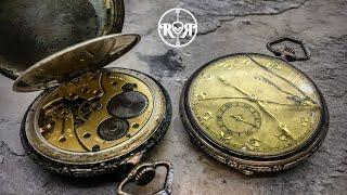 Restoration of an antique pre-WW2 pocket watch - 100 year old Cyma 777 - german empire silver case