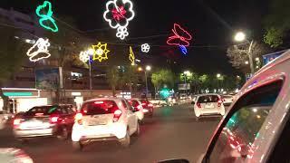 driving through Tashkent at night