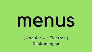 Angular 4 - Menus and multiple windows in desktop apps