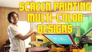 How to Screen Print T-shirts With Multi-Color Designs Set up and Register Screens TshirtChick