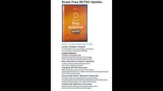 Avast Free Nitro Update