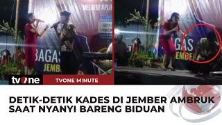 Viral! Kades di Jember Tiba-Tiba Jatuh Lalu Meninggal saat Nyanyi Bareng Biduan | tvOne Minute