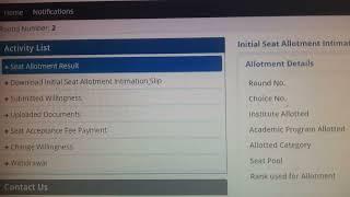 My JOSAA 2023 Round 2 Result with AIR