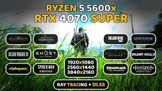 RTX 4070 Super + Ryzen 5 5600x | 1080p, 1440p, 4K - Ray Tracing & DLSS 3.7 | Biggest Gaming Test