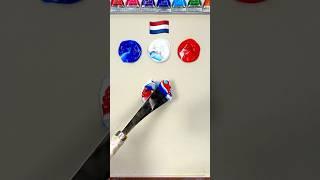 What color do mixed flags make? (part 4) #paintmixing #colormixing #satisfyingart #asmart #tapping