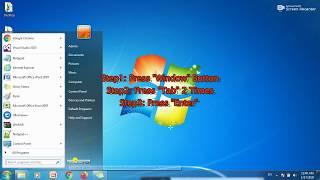 How to shutdown Windows 7 quickly | Keyboard Shortcut Win 7