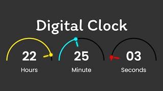 Amazing Working Digital Clock using Html CSS  & Javascript | Simple Javascript Project