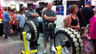 Spectators react to Mita Snow Chains