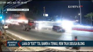 CCTV Detik-Detik Kecelakaan Maut di Exit Tol Bawen Semarang