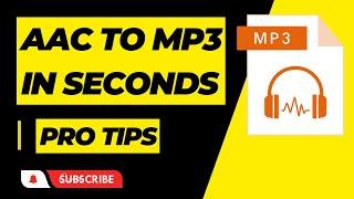 convert aac to mp3 in seconds 100% free Best way