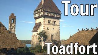 Walkthrough of the medieval Minecraft Castle of Toadfort and village