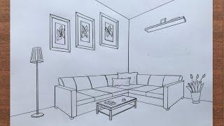 How to Draw a Room in 2-Point Perspective