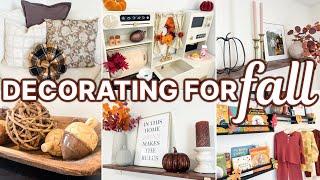 EASY FALL DECORATING IDEAS  Living Room + Bedroom Fall Decorations! | Fall Decor Home Styling