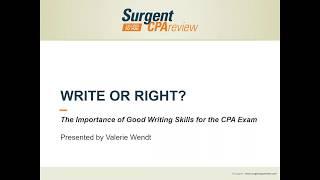 CPA Exam Webinar - Succeed on BEC Written Communication - Surgent CPA Review