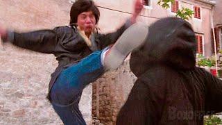 Jackie Chan VS 10 Monks and 6 bikes | Armour of God | CLIP