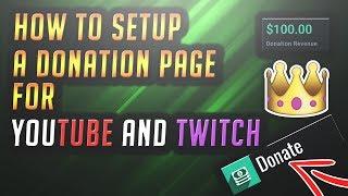 How to Setup a Donate Button on Twitch and YouTube