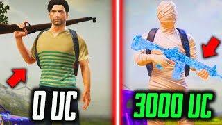 ПРОКАЧАЛ АККАУНТ НА 3000 UC В PUBG MOBILE! БЕСПЛАТНЫЕ 3000 UC! ПРОКАЧКА АККАУНТА ПУБГ МОБАЙЛ!