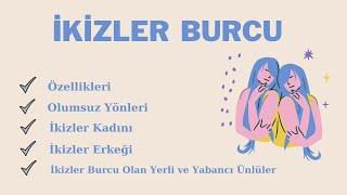 İkizler Burcu Özellikleri, Olumsuz Yönleri, İkizler Kadını ve Erkeğinin Tipik Özellikleri, Ünlüleri