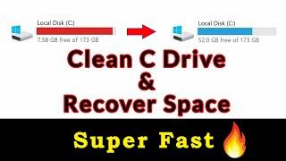 How to Clean C Drive Windows 10, Recover Space on C Drive by removing Temp Folders, Disk Clean-up