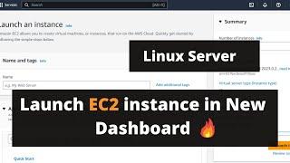 How to launch ec2 instance in new console | Create server